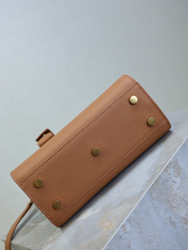 Prada Sac De Jour Nano 22cm Brown Grain Cowhide GHW