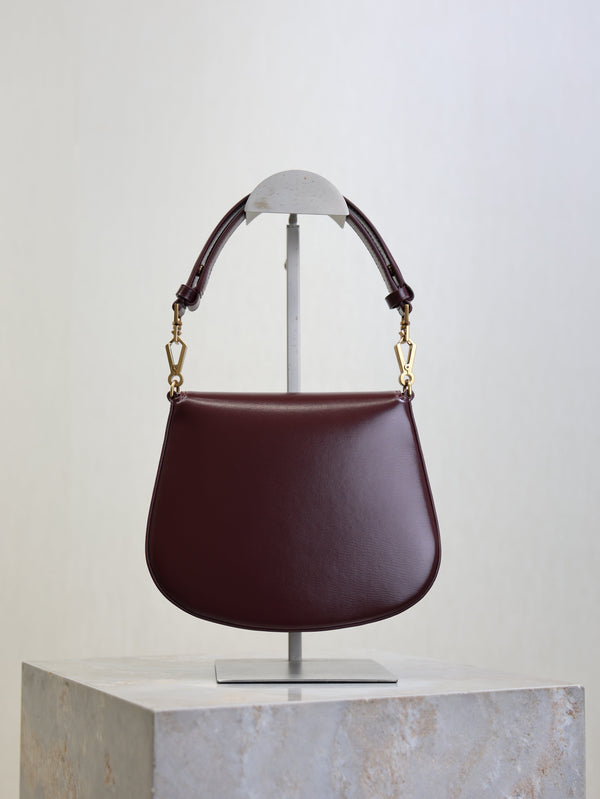 Prada Mini Voltaire 21cm Burgundy Calfskin GHW