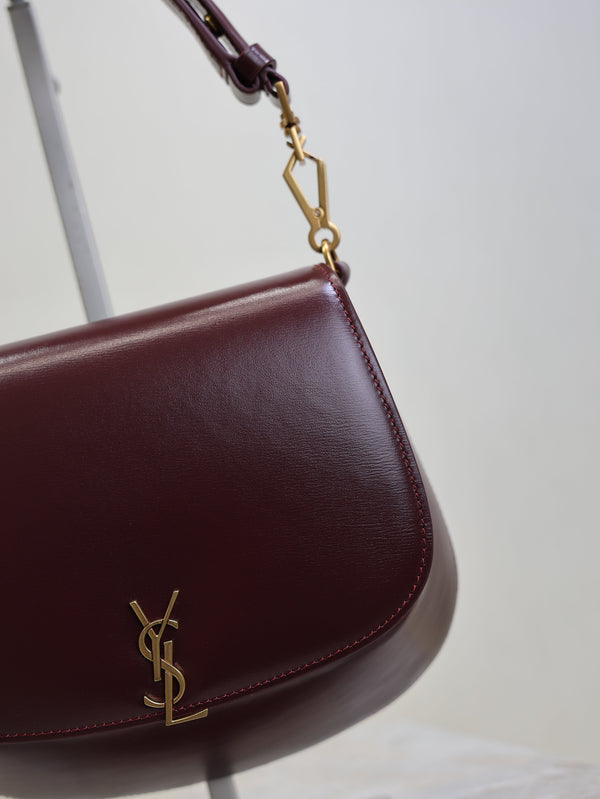 Prada Mini Voltaire 21cm Burgundy Calfskin GHW