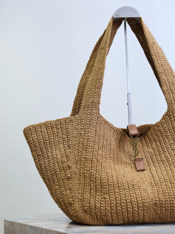 Prada Le 5 À 7 Bea 50cm Brown Rope Woven Leather