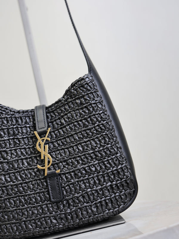 Prada LE 5A7 Mini 15cm Black Raffia Leather GHW