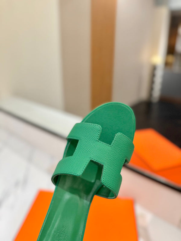 HM Oasis Sandals Green Cowhide 294846