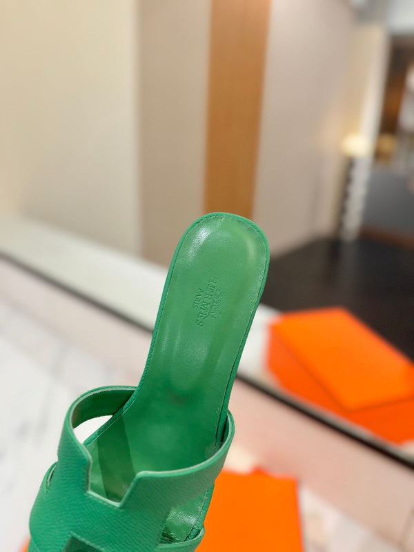 HM Oasis Sandals Green Cowhide 294846