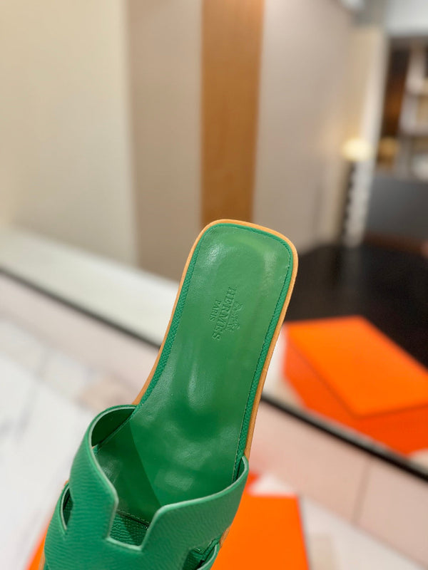 Sandalo HM Oran in pelle di capra verde 294862