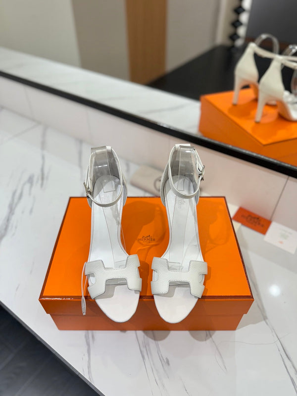 HM Joy Heeled Sandals White Cowhide 294896