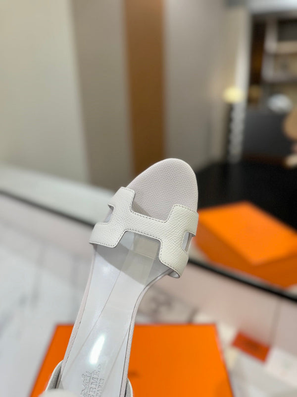 HM Joy Heeled Sandals White Cowhide 294896