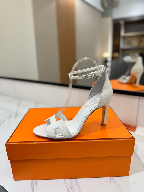 HM Joy Heeled Sandals White Cowhide 294896