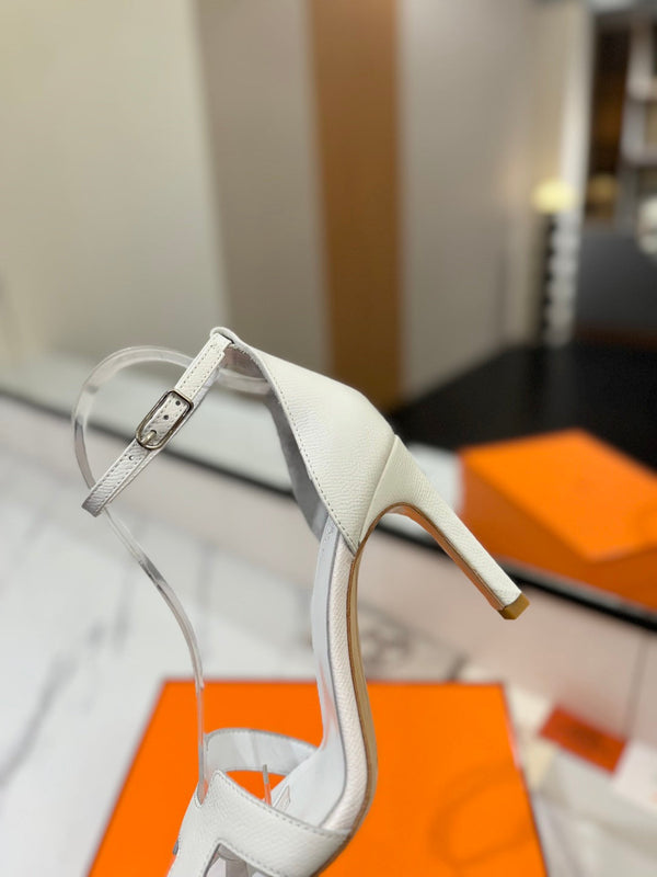 HM Joy Heeled Sandals White Cowhide 294896