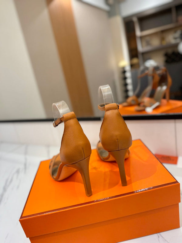 HM Joy Heeled Sandals Brown Cowhide 294897