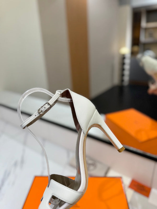 HM Joy Heeled Sandals White Cowhide 294900