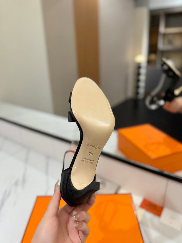 HM Joy Heeled Sandals Black Cowhide 294901