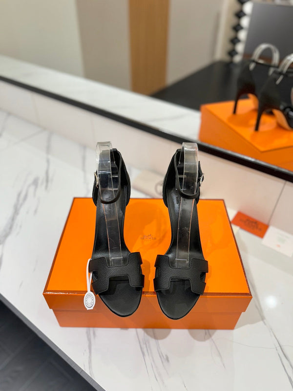 HM Joy Heeled Sandals Black Cowhide 294901