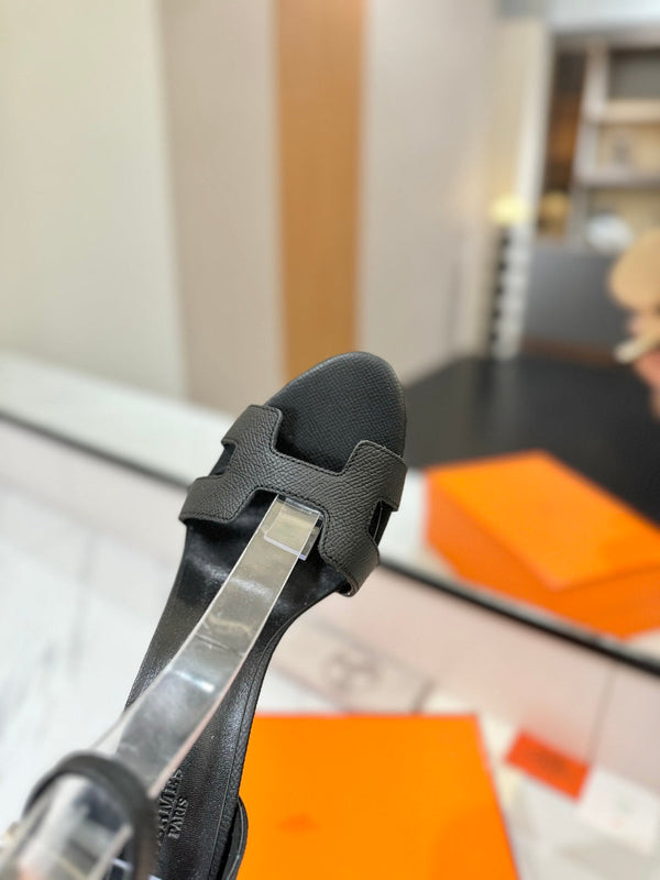 HM Joy Heeled Sandals Black Cowhide 294901