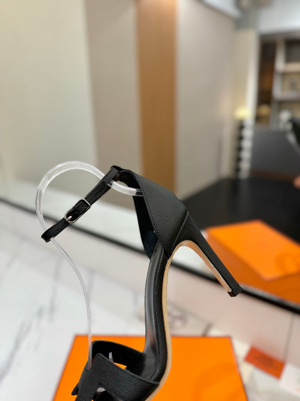 HM Joy Heeled Sandals Black Cowhide 294901