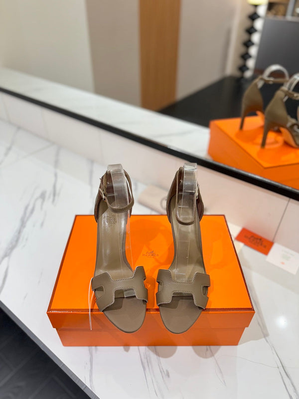 HM Joy Heeled Sandals Etoupe Cowhide 294903