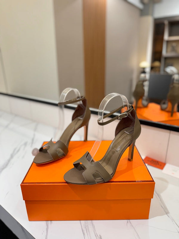 HM Joy Heeled Sandals Etoupe Cowhide 294903