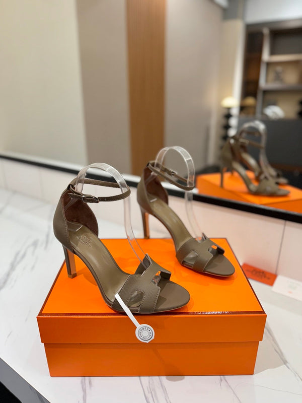 HM Joy Heeled Sandals Etoupe Cowhide 294903