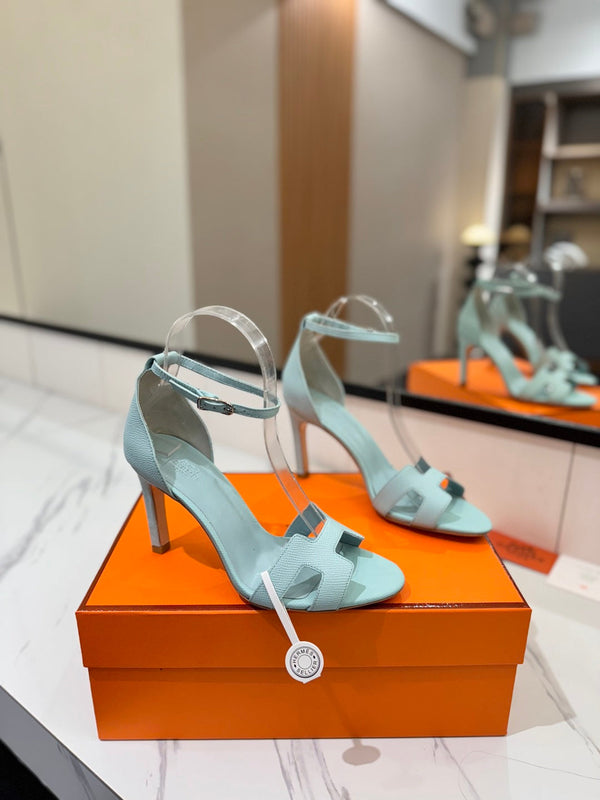 HM Joy Heeled Sandals Blue Cowhide 294904