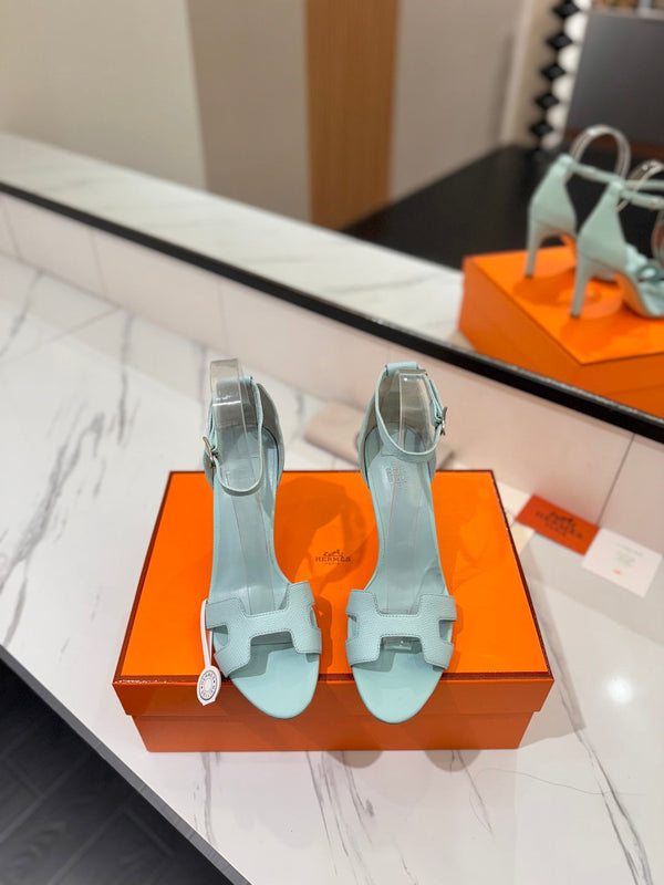 HM Joy Heeled Sandals Blue Cowhide 294904