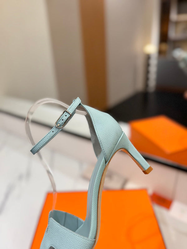 HM Joy 65mm Heeled Sandals Blue Cowhide 294907