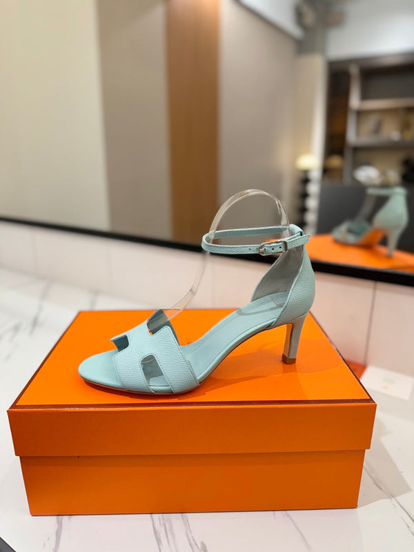 HM Joy 65mm Heeled Sandals Blue Cowhide 294907