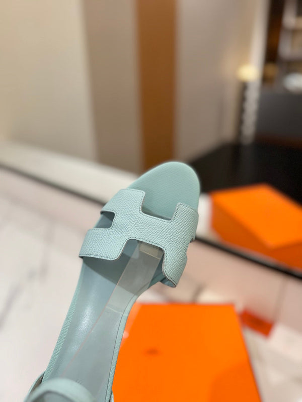 HM Joy 65mm Heeled Sandals Blue Cowhide 294907