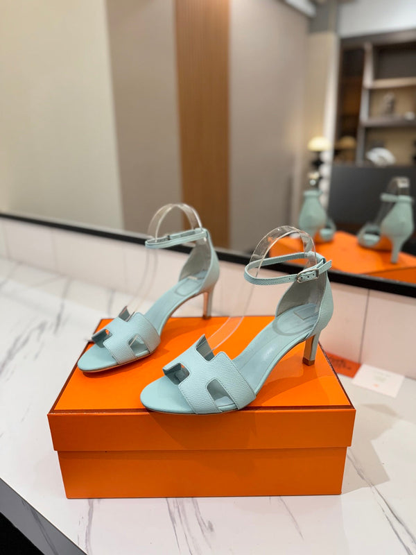 HM Joy 65mm Heeled Sandals Blue Cowhide 294907