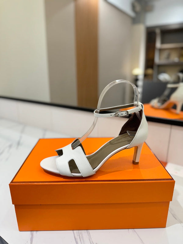 HM Joy 65mm Heeled Sandals White Cowhide 294908