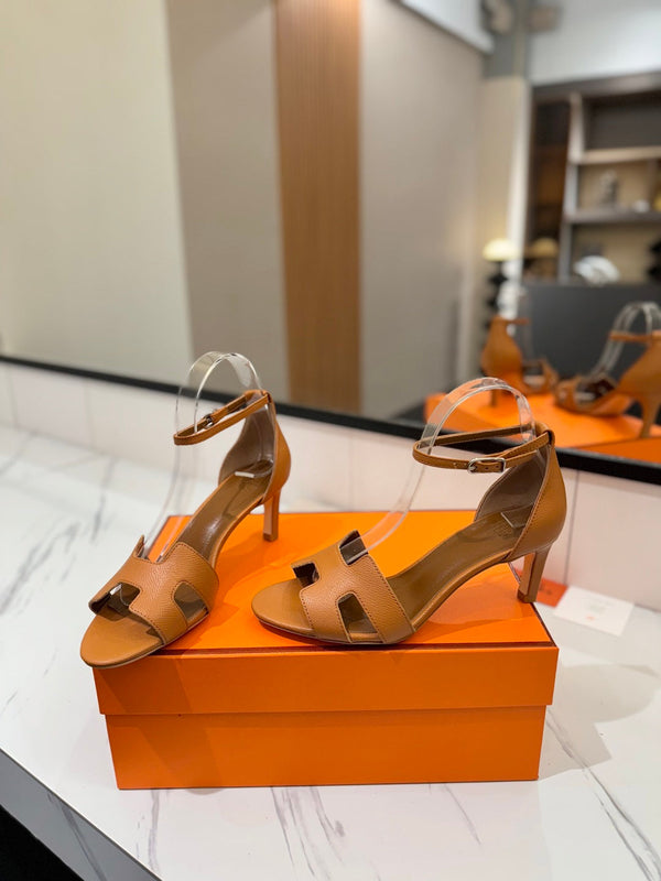 HM Joy 65mm Heeled Sandals Brown Cowhide 294911