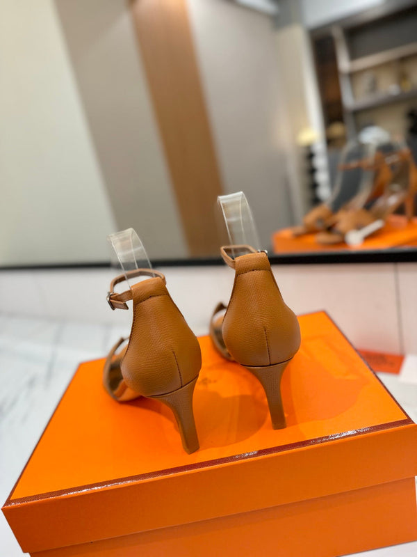 HM Joy 65mm Heeled Sandals Brown Cowhide 294911