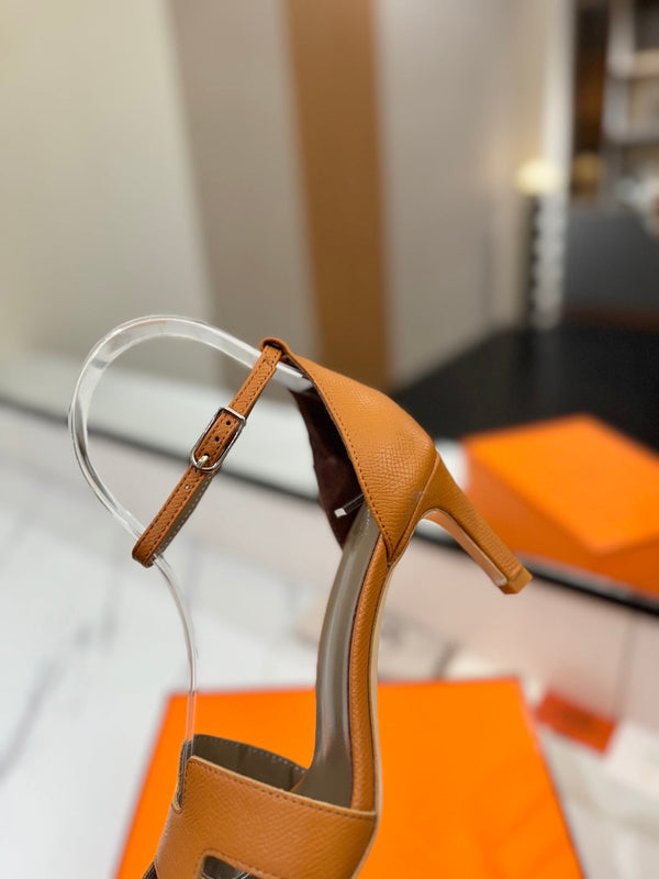 HM Joy 65mm Heeled Sandals Brown Cowhide 294915