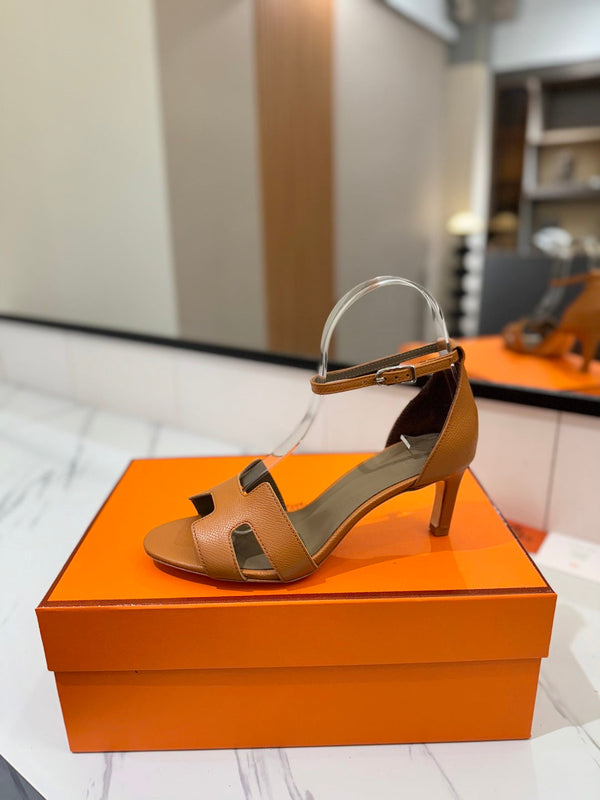 HM Joy 65mm Heeled Sandals Brown Cowhide 294915