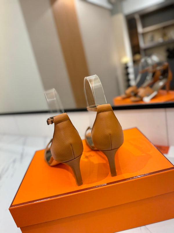 HM Joy 65mm Heeled Sandals Brown Cowhide 294915