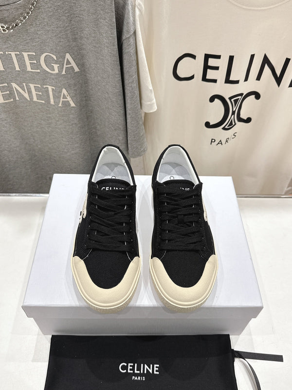 CELINE 25C Trainer Sneaker Black Canvas 236762