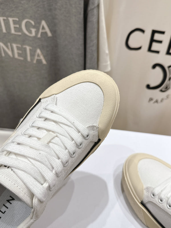 CELINE 25C Trainer Sneaker White Canvas 236763