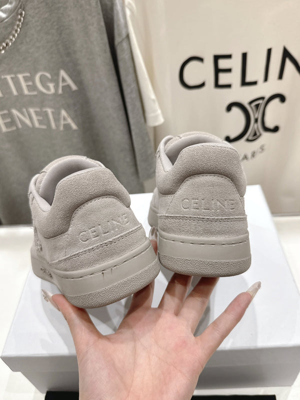 CELINE 25C SNEAKERS GRAY SUEDE 236764