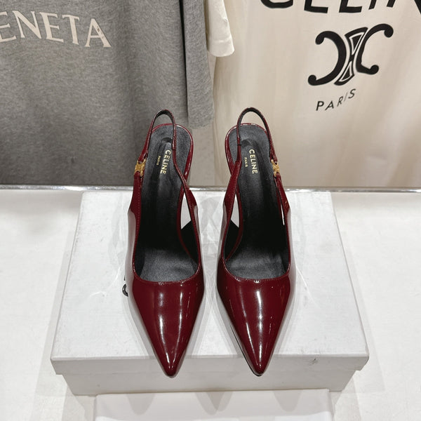 Celine 25C Slingback Pump Red Patent Leather 236770