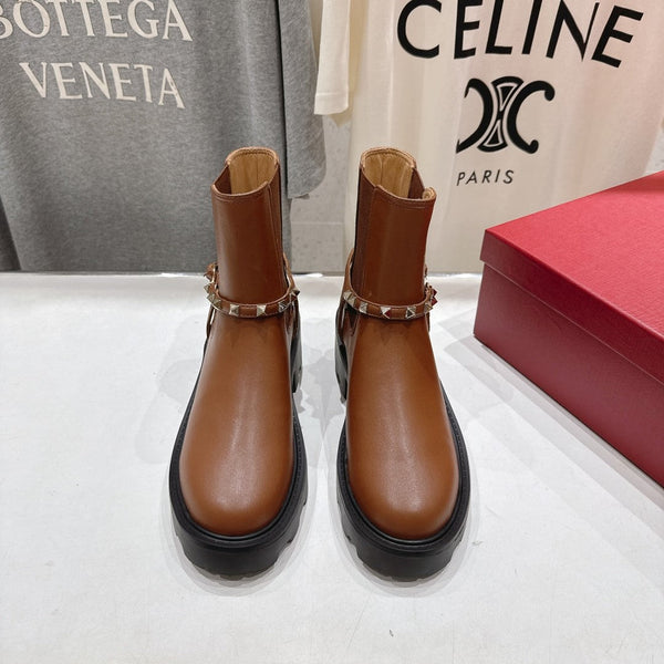 VT ankle boots brown black calfskin 174445