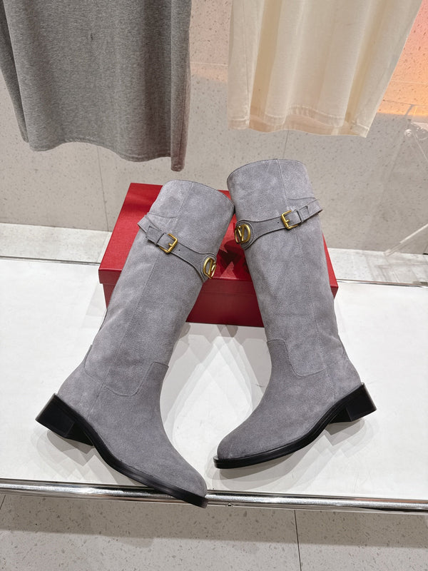VT long boots gray suede 174423