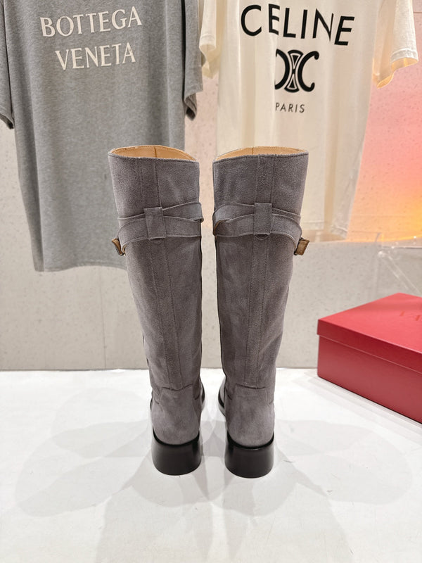 VT long boots gray suede 174423