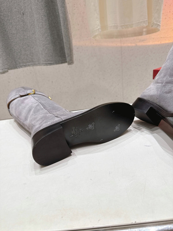 VT long boots gray suede 174423