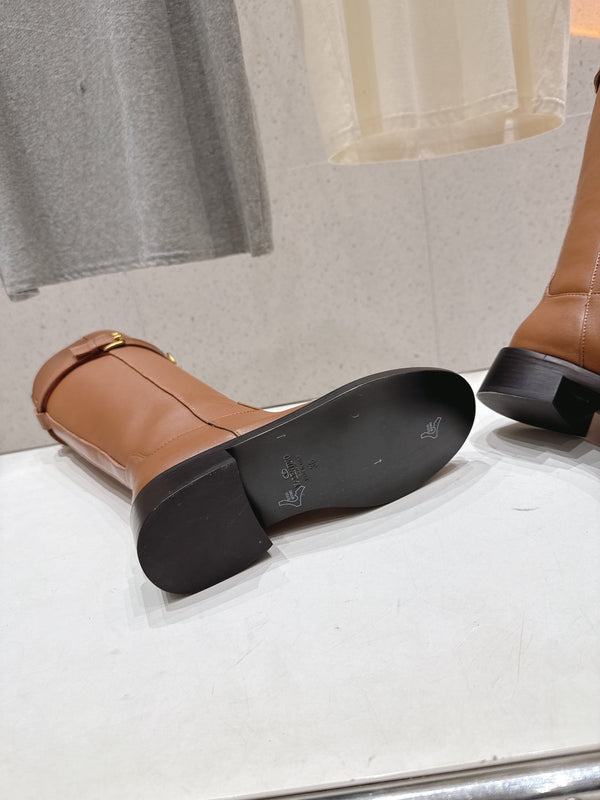 VT long boots brown calfskin 174433