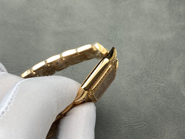 Panthere 27mm Pink Gold Case Diamond Bezel
