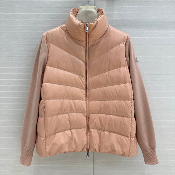 Moncler 25 Jacket Rose Pink Polyester Mix Wool