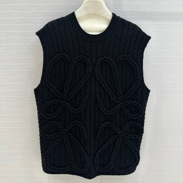Loewe Knitted Vest Black Wool