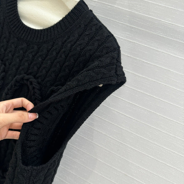 Gilet in maglia Loewe in lana nera