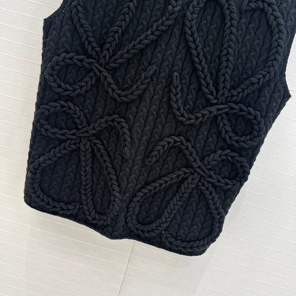 Gilet in maglia Loewe in lana nera