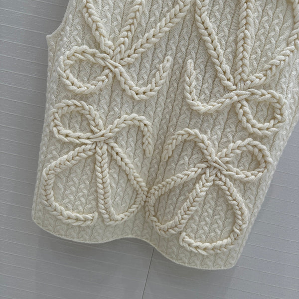 Loewe Knitted Vest Ivory Wool