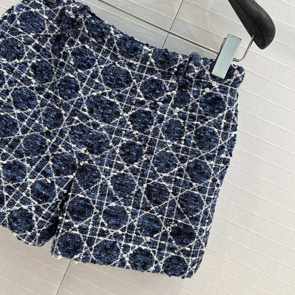 CD 25 Short Blue Cotton Silk