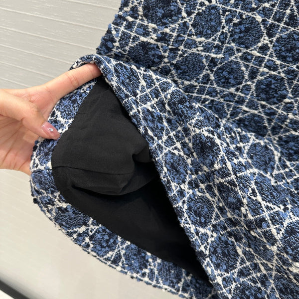 CD 25 Suspender Dress Blue Cotton Silk